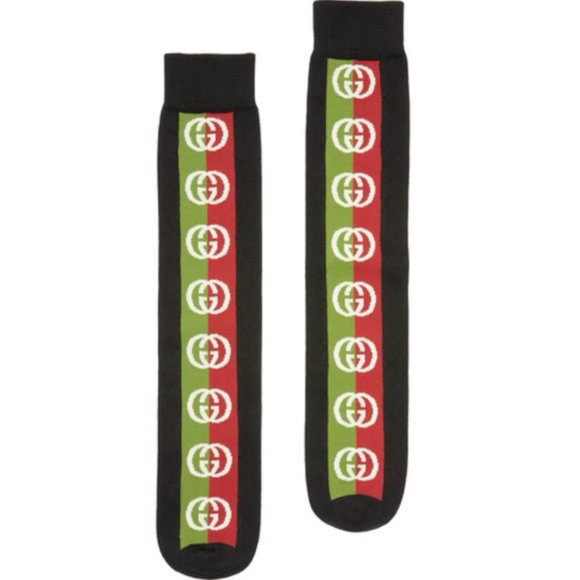 Gucci Other - Gucci Socks with Interlocking G Stripe In Black